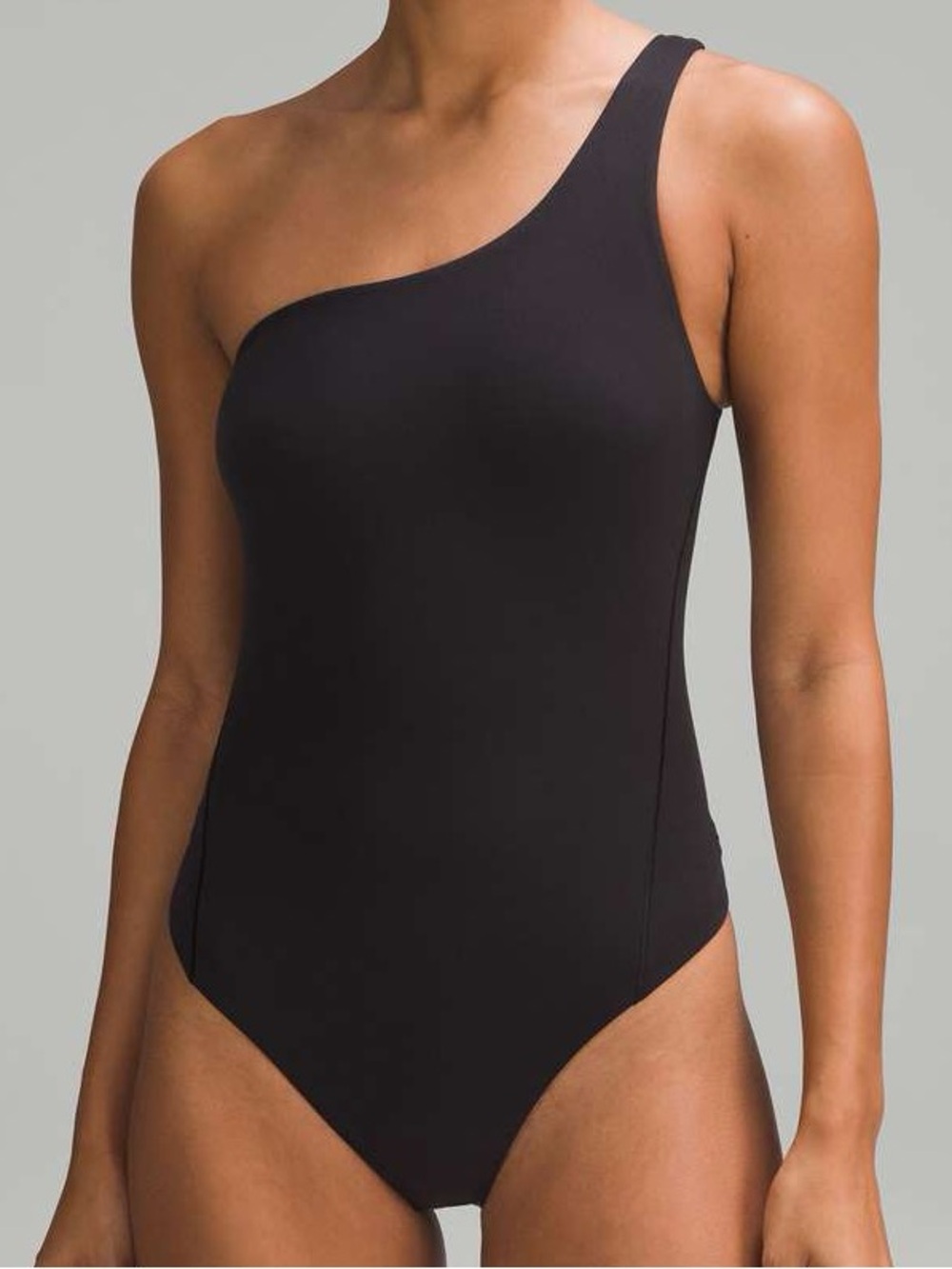 Lululemon Wundermost Ultra-Soft Nulu Asymmetrical Bodysuit Black size large NWT